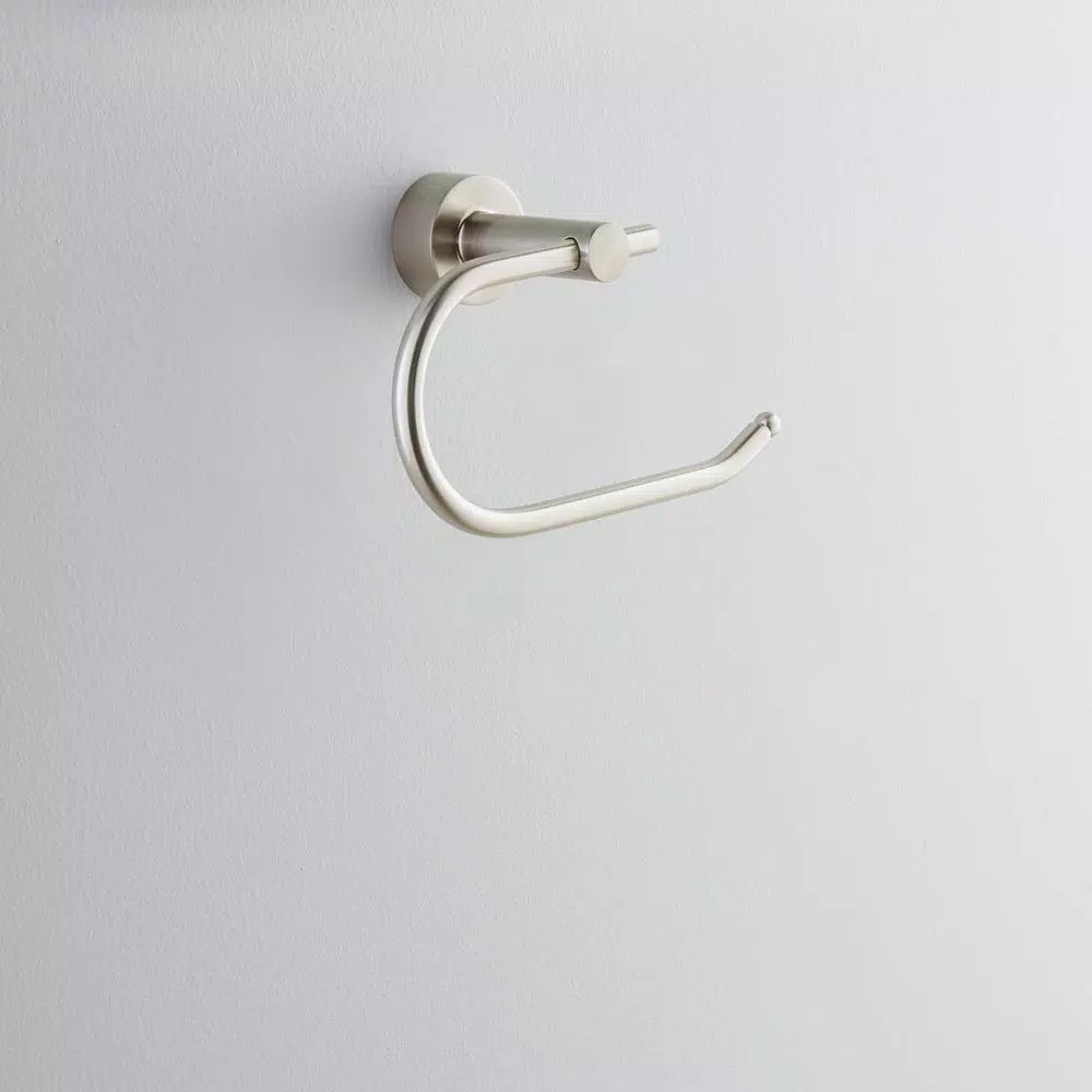 Glacier Bay Innburg Single Post Toilet Paper Holder, Brushed Nickel