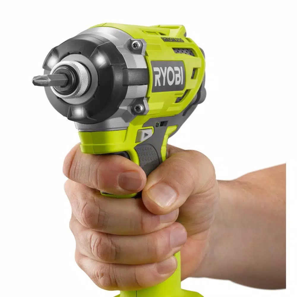 RYOBI 18V ONE+ Brushless 3-Speed 1/4 in. Hex Impact Driver Kit with 4.0 Ah Battery