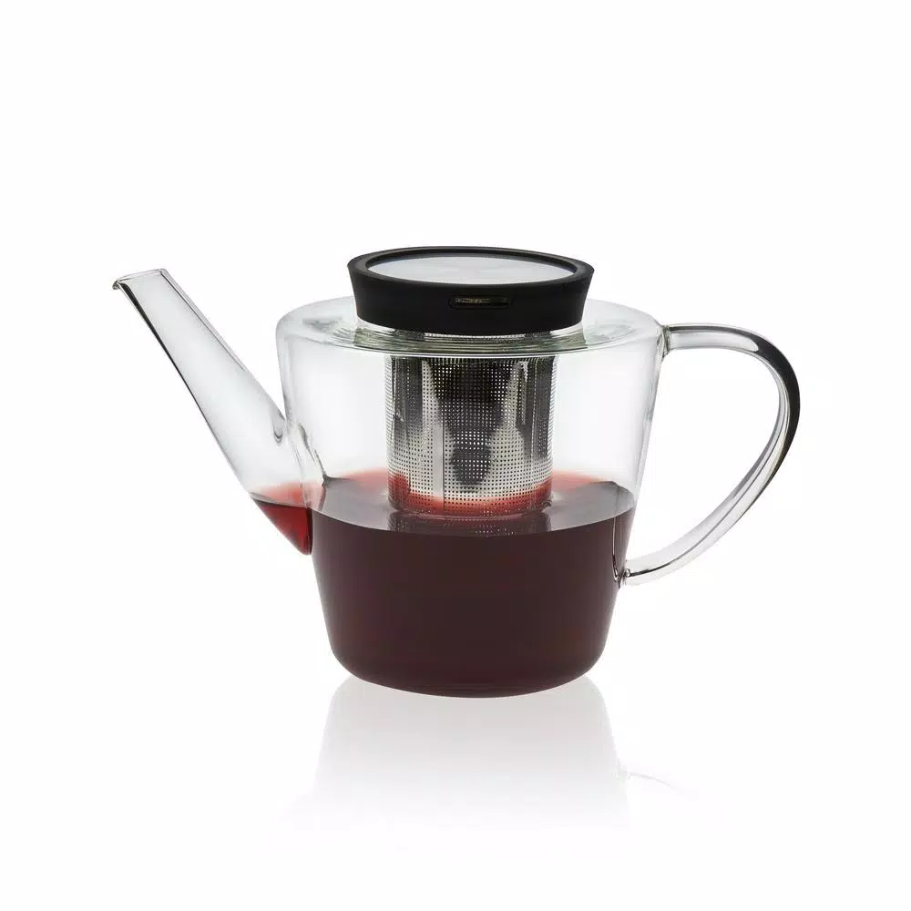 VIVA Scandinavia Infusion Glass Teapot with Stainless Steel Infuser, 39 oz