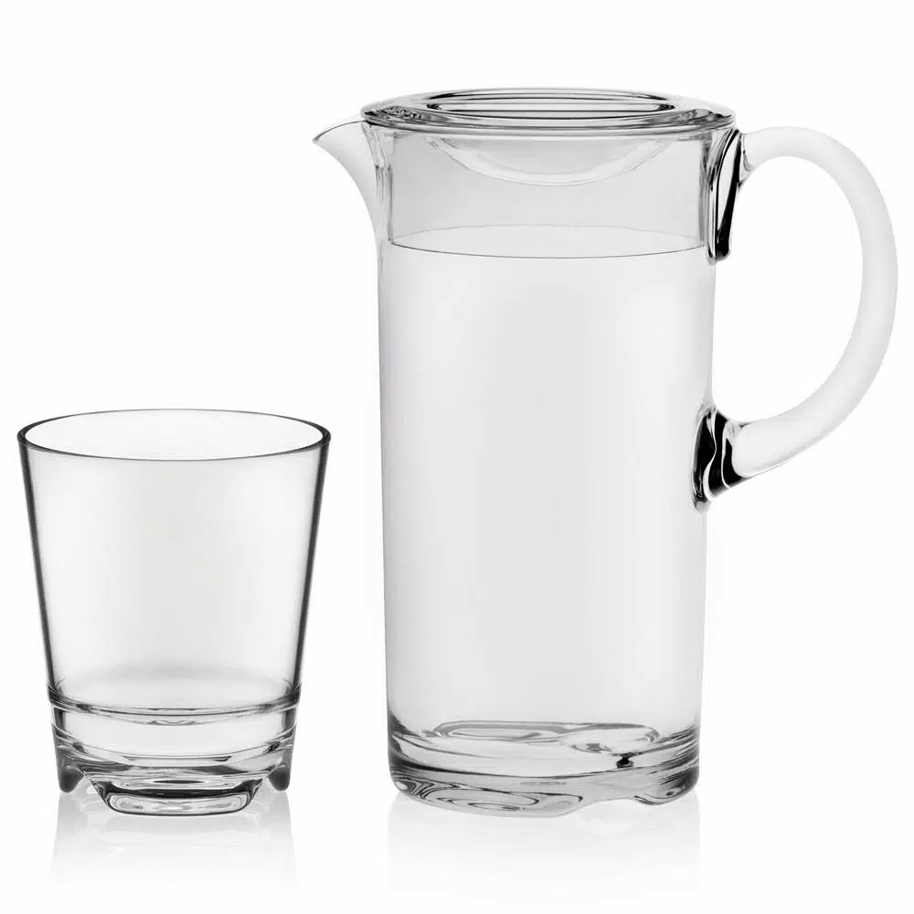 Libbey Indoors Out 7-Piece Tritan Break-Resistant Pitcher and Rocks Glass Entertaining Set