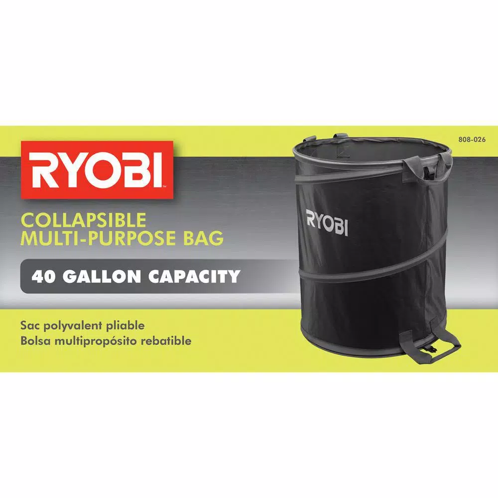RYOBI 40V MAX Lithium-Ion Jet Fan Blower Kit with 4 Ah Battery, Charger, and Lawn & Leaf Bag