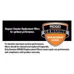 RIDGID Replacement Filter Set: VF3400 Pleated Paper & VF3700 Foam Filter for 3 to 4.5 Gal. Wet/Dry Vacuums thumbnail 14