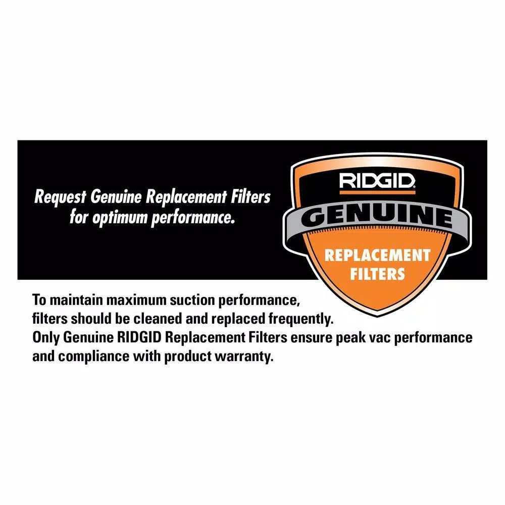 RIDGID Replacement Filter Set: VF3400 Pleated Paper & VF3700 Foam Filter for 3 to 4.5 Gal. Wet/Dry Vacuums