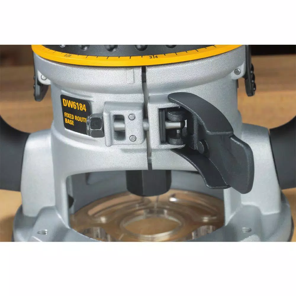 DEWALT DW618PKB 2-1/4 HP 12 Amp Corded Fixed and Plunge Base Router Combo Kit