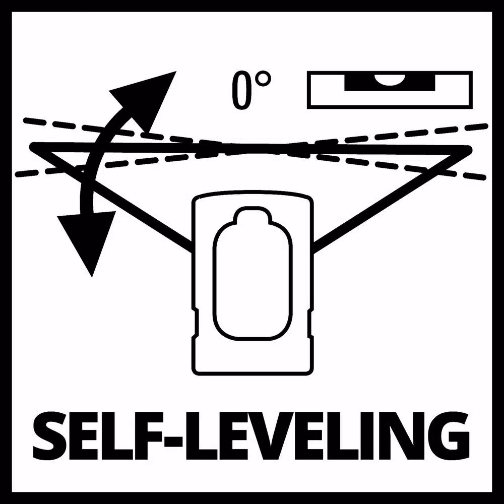 Einhell TC-LL 2 Self-Leveling Red-Beam Cross-Line Laser Level, 30-Ft Range