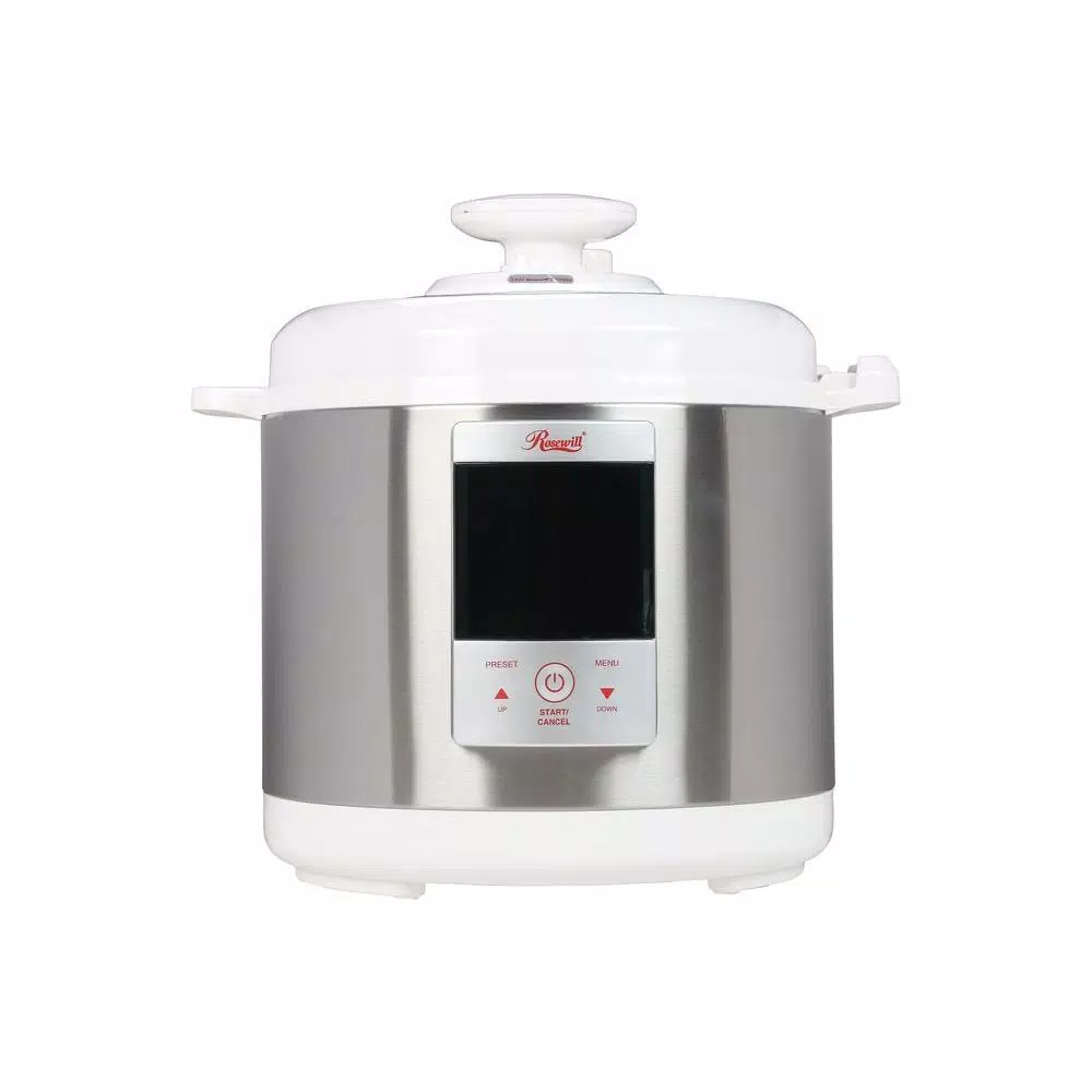 Rosewill 7-in-1 Multi-Function Electric Pressure Cooker, 6.3 Qt, White/Stainless Steel