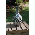 IMAX Benigna Beige Tall Oversized Floor Vase - Handcrafted Ceramic Amphora Decor thumbnail 7