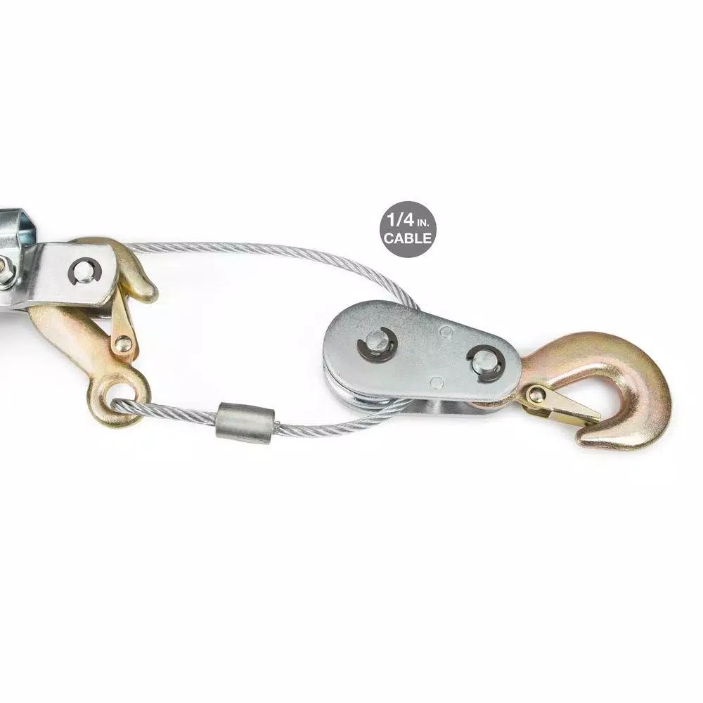 TEKTON 4 Ton Dual Gear Power Puller with 1/4 in. Aircraft-Grade Steel Cable