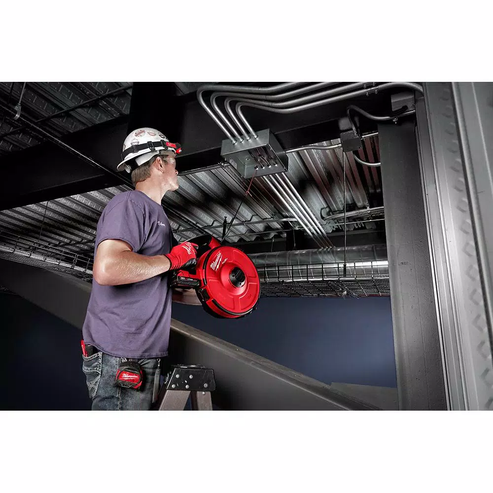 Milwaukee M18 FUEL ANGLER 100 ft. Non-Conductive Polyester Pulling Fish Tape Drum