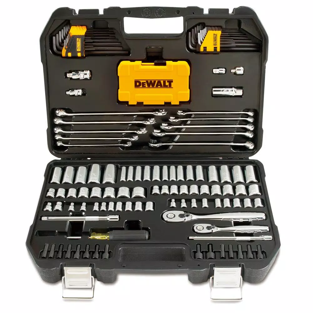 DEWALT 20V MAX XR 3/8 in. Compact Brushless Impact Wrench Kit with (2) 4.0 Ah Batteries & 142-Piece Tool Set