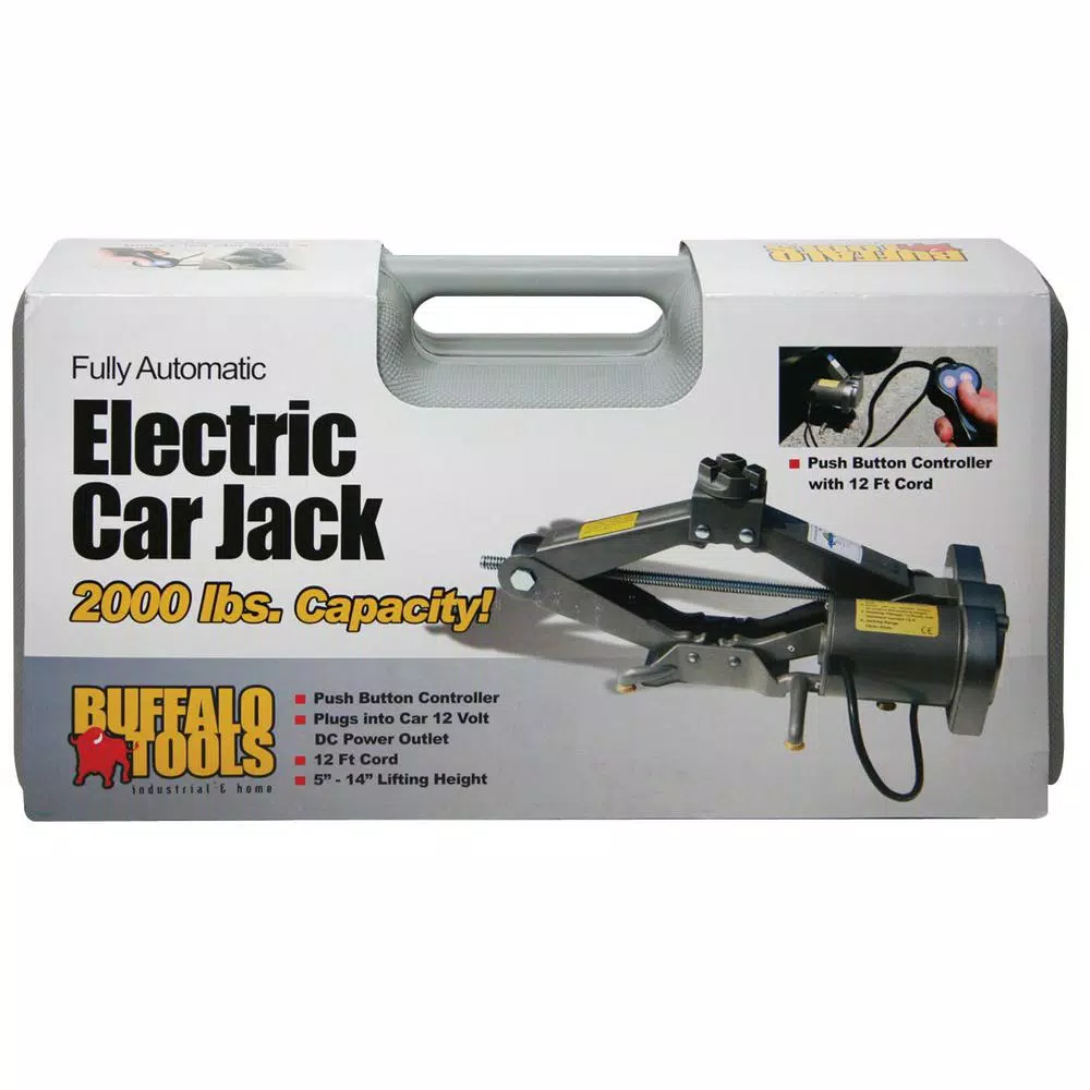 Black Bull 12V Automatic Electric Car Jack, 2000 lb. Capacity