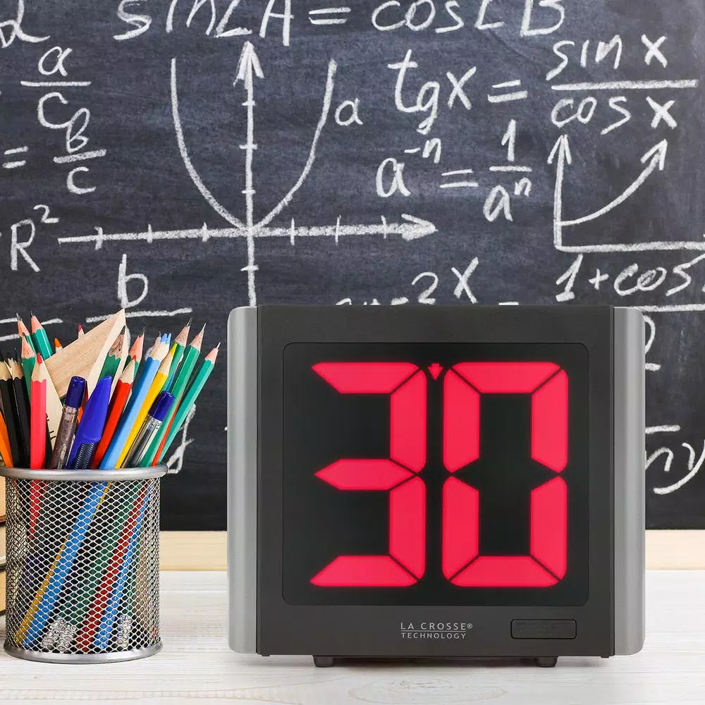 La Crosse Technology Digital LED Countdown and Count-Up Timer with 4-Inch Red Display and 12 ft. Power Cord
