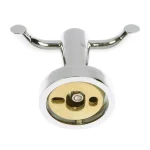 Italia Venezia Double Robe Hook in Polished Chrome, Solid Stainless Steel thumbnail 5