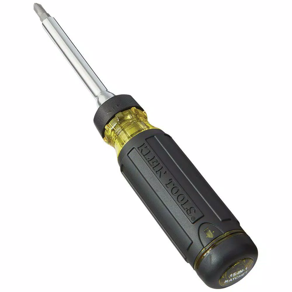 Klein Tools 15-in-1 Multi-Bit Ratcheting Screwdriver with Cushion-Grip Handle
