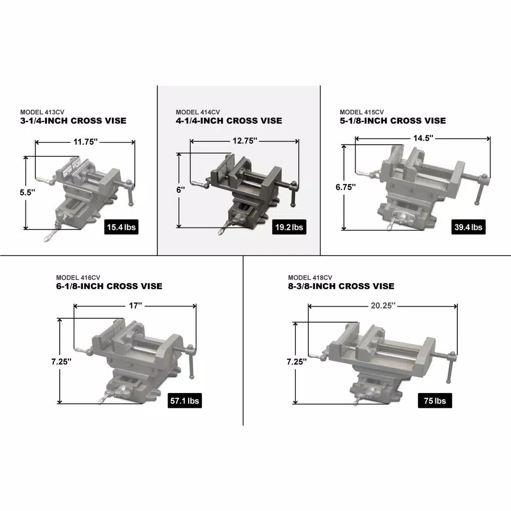 WEN 4.25 in. Compound Cross Slide Vise for Drill Press and Benchtop