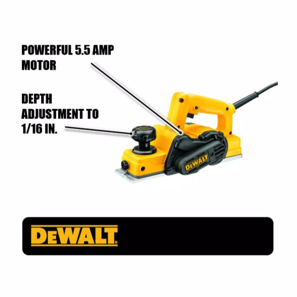 DEWALT 3-1/4 in. Portable Corded Hand Planer, 5.5 Amp
