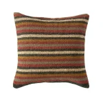 3R Studios Multicolor Striped Kilim Jute and Wool Blend 18 in. x 18 in. Throw Pillow thumbnail 1