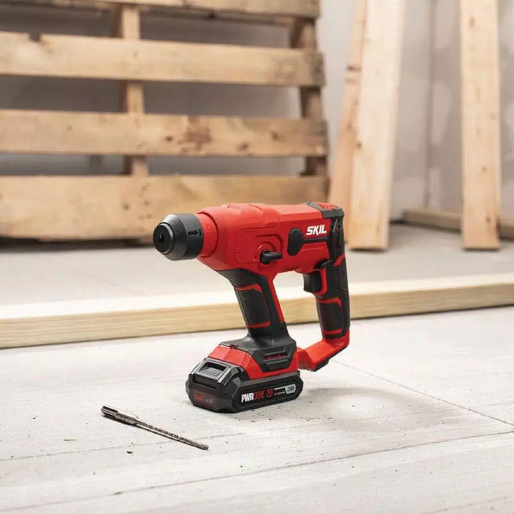 SKIL 20V PWRCORE SDS Plus Rotary Hammer Drill Kit with 2.0 Ah Battery and Charger