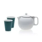 VIVA Scandinavia Jaimi 3-Piece Porcelain Teapot and Laura Cup Set, 4.5-Cup thumbnail 2