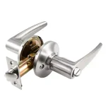 Toledo Fine Locks Barcelona Satin Nickel Keyed Entry Door Lever Set thumbnail 2