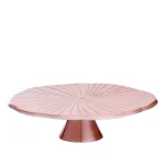 Old Dutch Rose Gold Lily Pad Cake Stand, 12.5 in. Diameter Aluminum Dessert Display thumbnail 1