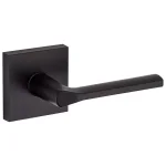 Kwikset Lisbon Square Matte Black Interior Passage Door Lever thumbnail 1