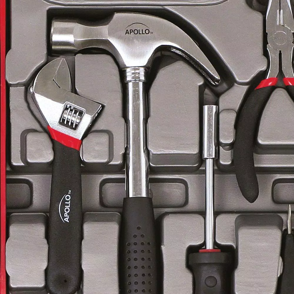 Apollo 53-Piece Home Tool Kit with Blow Molded Carrying Case