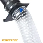 POWERTEC 2-1/2 in. x 50 ft. Flexible PVC Dust Collection Hose with 2 Stainless Steel Clamps, Clear thumbnail 6