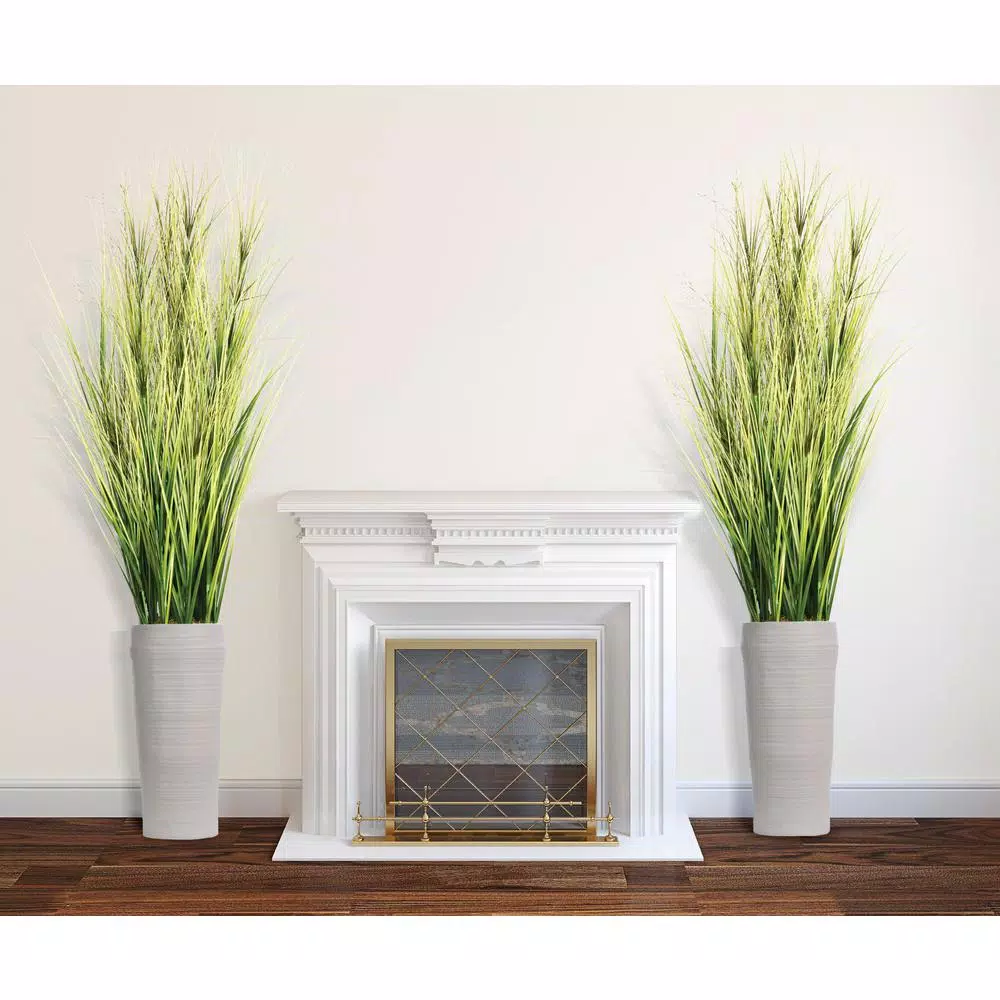 Vintage Home 74.25 in. Artificial Onion Grass with Twigs in Resin Planter
