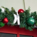 Village Lighting Company 9 ft. Pre-Lit LED Christmas Cheer Garland with Red and Green Ornaments thumbnail 4
