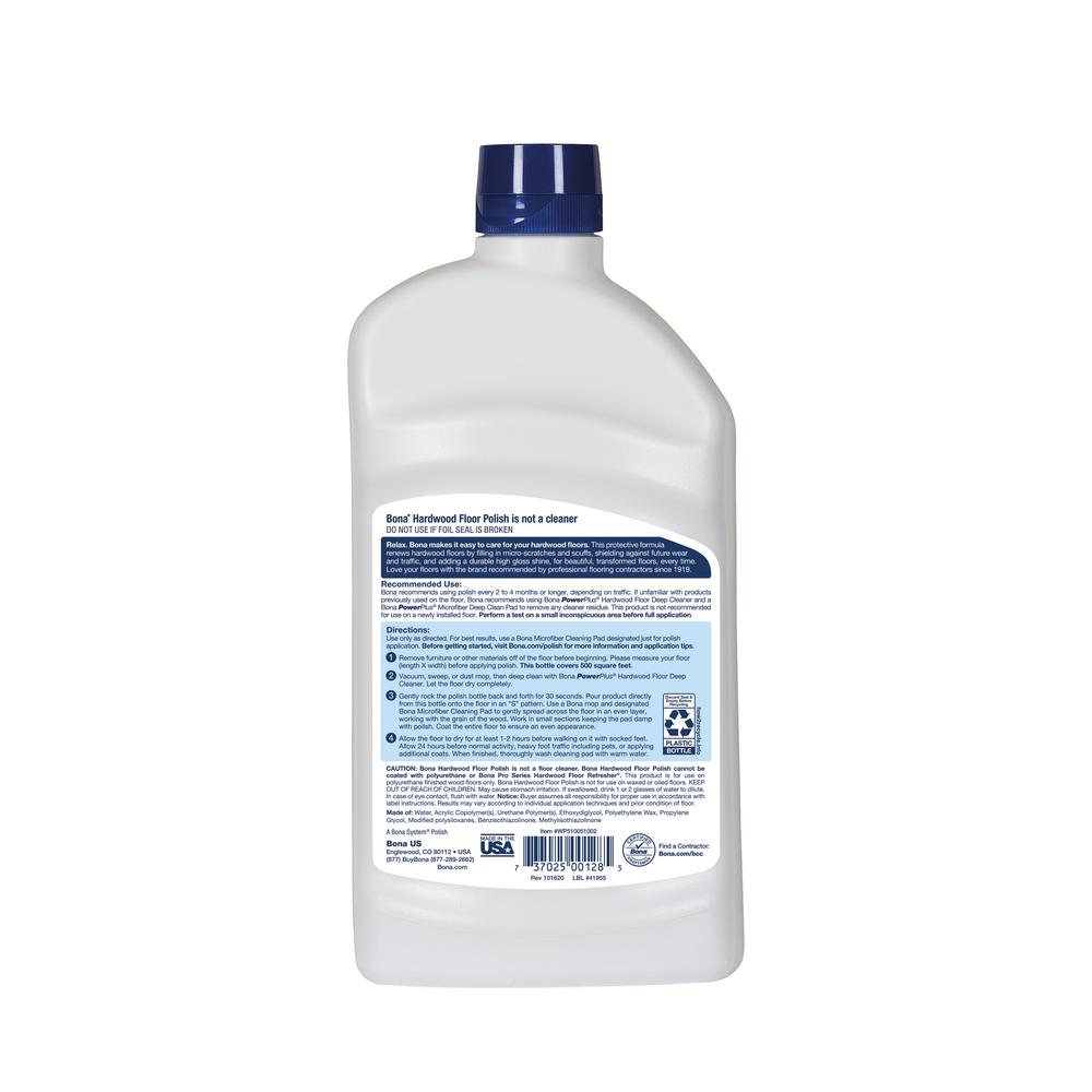 Bona 32 oz. High-Gloss Hardwood Floor Polish, Acrylic Urethane Blend