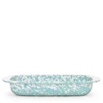 Golden Rabbit Sea Glass 4.5 qt. Porcelain Enamelware Baking Pan thumbnail 1