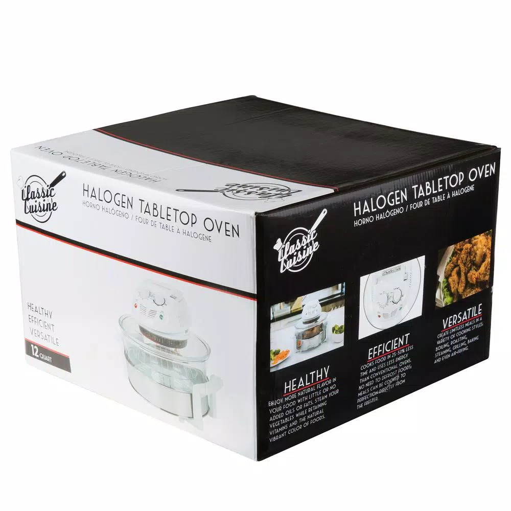 Classic Cuisine Halogen Tabletop Oven with 17 Qt Capacity and 1200W Power