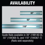 Makita 18V X2 LXT (36V) Brushless 6-1/2" Plunge Circular Saw Kit with 55" Guide Rail and 2-Pack Clamps thumbnail 4