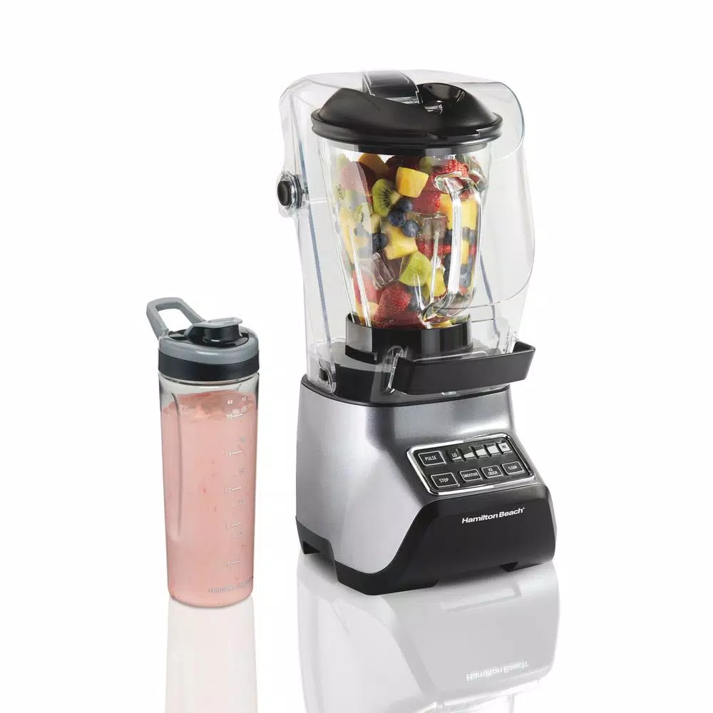 Hamilton Beach Sound Shield 950 Blender, 52 oz Glass Jar, 950W Peak Power, Grey