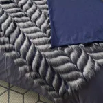 Unbranded Caron Navy Reversible Faux Fur and Micromink Throw Blanket, 50 in. x 60 in. thumbnail 7