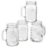 Unbranded Mason Craft and More 6-Piece Glass Beverage Dispenser Set with Metal Rack and 16 oz. Mugs thumbnail 5