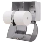 Georgia-Pacific Compact Side-by-Side Double Roll Bathroom Tissue Dispenser, Translucent Smoke thumbnail 4