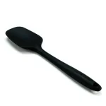 Ovente Premium Silicone Spatula with Stainless Steel Core, Heat Resistant up to 500°F, BPA-Free, Black thumbnail 1