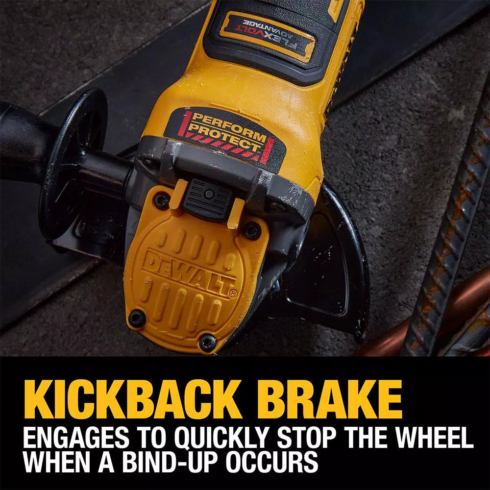 DEWALT 20V MAX Brushless 4.5-5 in. Angle Grinder Kit with FLEXVOLT 6.0Ah Battery