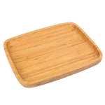 Creative Home Natural Bamboo Rectangular Serving Tray, 11 x 14 inch Coffee Tea & Dessert Platter thumbnail 3