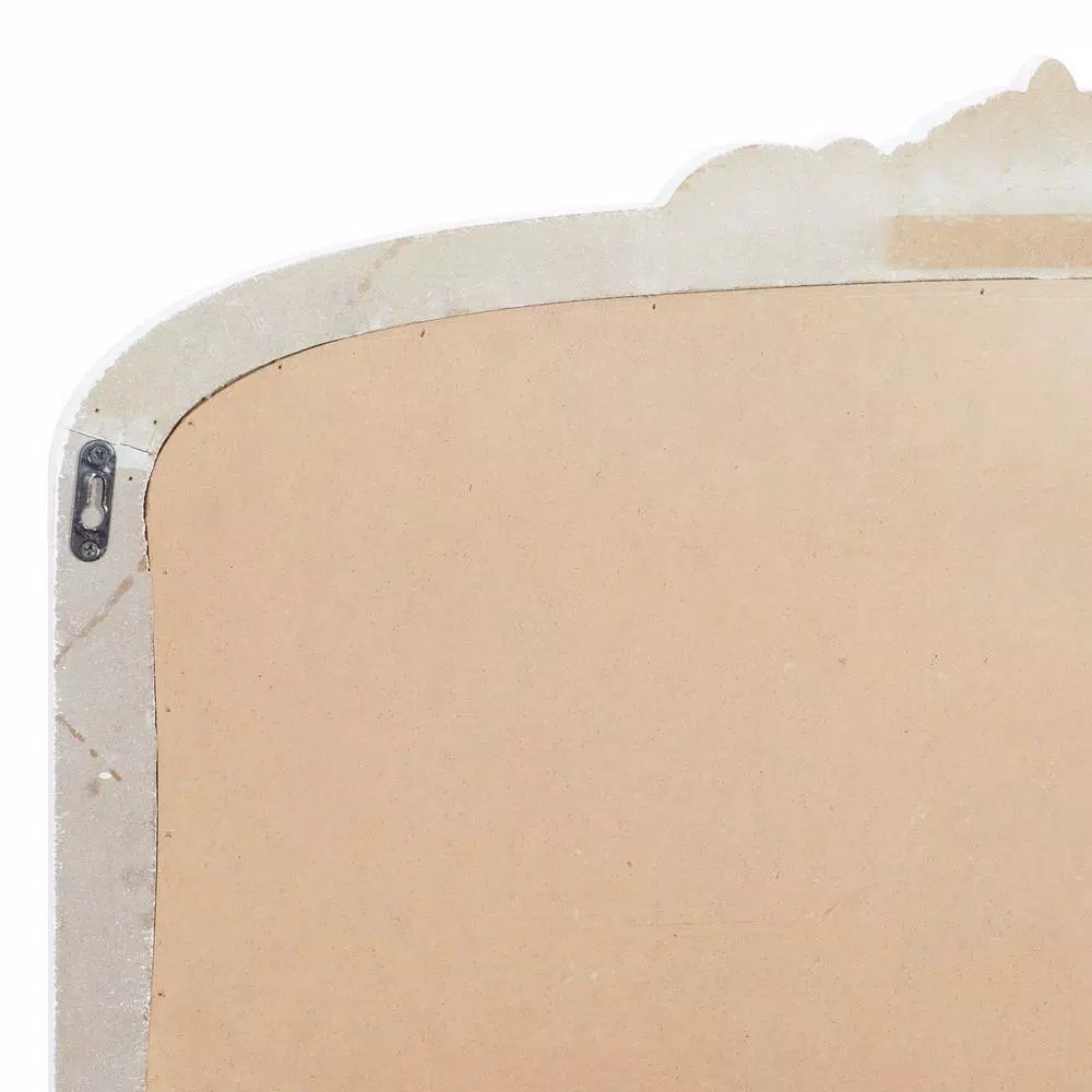 LITTON LANE Shabby Chic 28 in. Wooden Chalkboard Memo Board with Distressed Ivory Frame and Trinket Tray