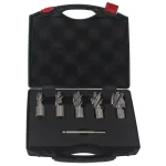 Drill America 5-Piece High Speed Steel Annular Cutter Set with 1 in. Cut and 3/4 in. Weldon Shank thumbnail 1