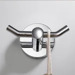 KRAUS Elie Double Robe and Towel Hook, Solid Brass, Chrome thumbnail 8