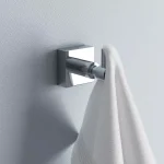 No Drilling Required Hukk Single Robe Hook in Chrome - No-Drill Mounting System thumbnail 2