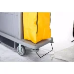 Alpine Industries 3-Shelf PVC Janitorial Cleaning Cart with 2 Yellow Vinyl Bags thumbnail 6