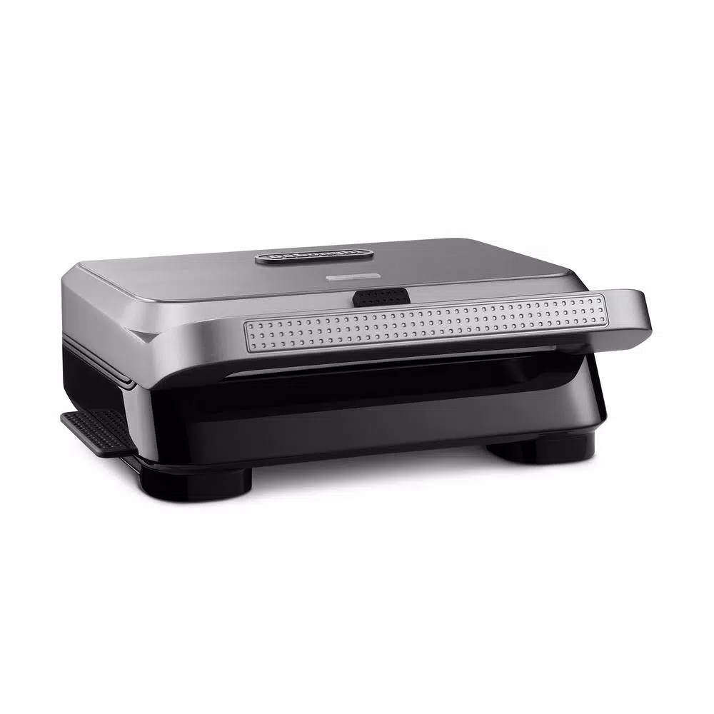 DeLonghi De'Longhi Livenza Compact 3-in-1 Indoor Grill, Sandwich Maker & Waffle Maker, 50 sq. in., Stainless Steel
