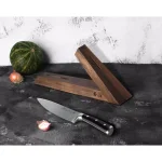 Cangshan TAI Triangle Walnut Wood Knife Block - Single Slot Countertop Storage thumbnail 4