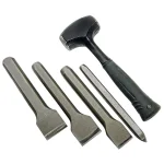 Bon Tool Stone Mason Carbide Chisel Set with 3 lb. Mash Hammer and BonDura Buck Bag, 6-Piece thumbnail 2