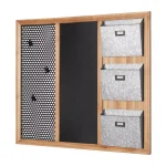 StyleWell 3-Section Wood and Metal Wall-Mount Organizer with Chalkboard thumbnail 6